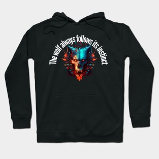 Angry wolf skull Hoodie